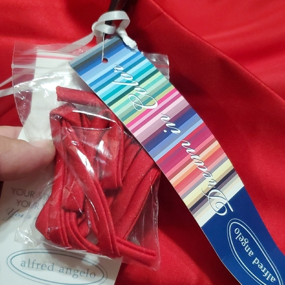 Alfred Angelo For Disney Collection Red Asymmetrical Ruffled Cocktail Dress - Picture 6 of 10